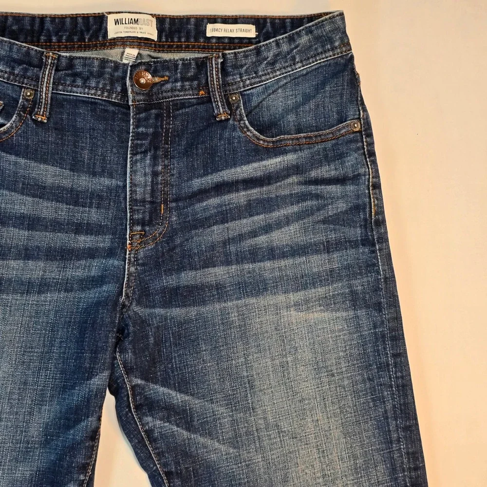 William Rast Mens Legacy Relax Straight Dark Wash Denim Jeans 32x30 MBWR-001-30L - Picture 11 of 16